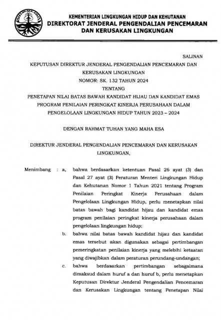 SK 132 2024 Passing Grade 2024