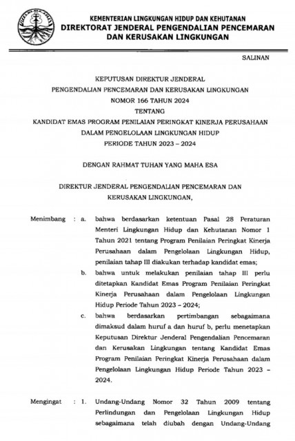 SK 166 Kandidat Emas PROPER 2024
