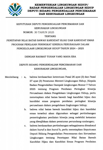 SK Passing Grade Hijau Emas PROPER 2025