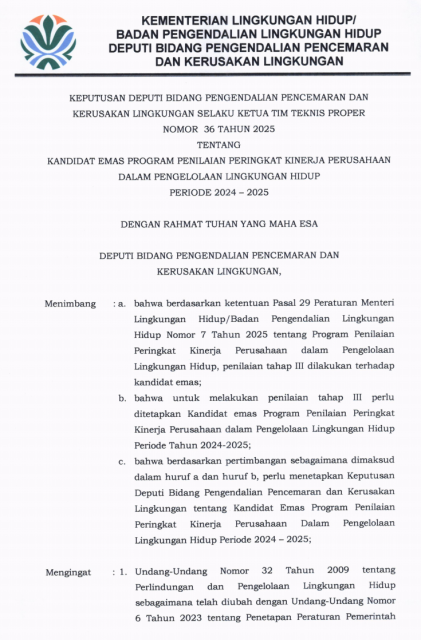 SK 36 2025 Kandidat Emas PROPER 2025