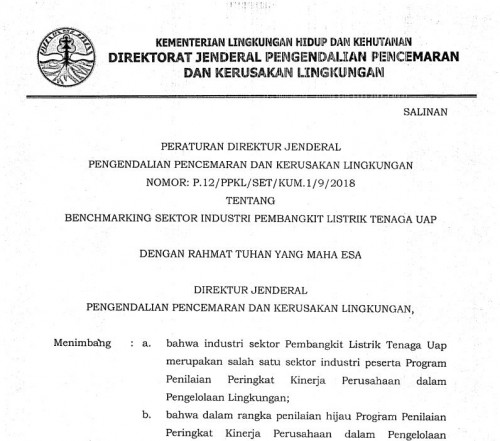 P-12 2018 Benchmarking Industri PLTU