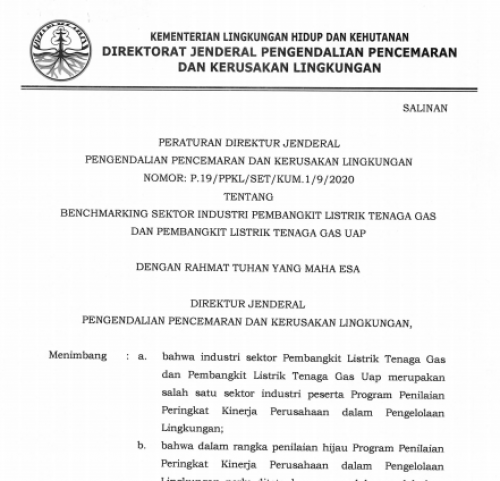 P-19 2020 Benchmarking PLTG dan PLTGU
